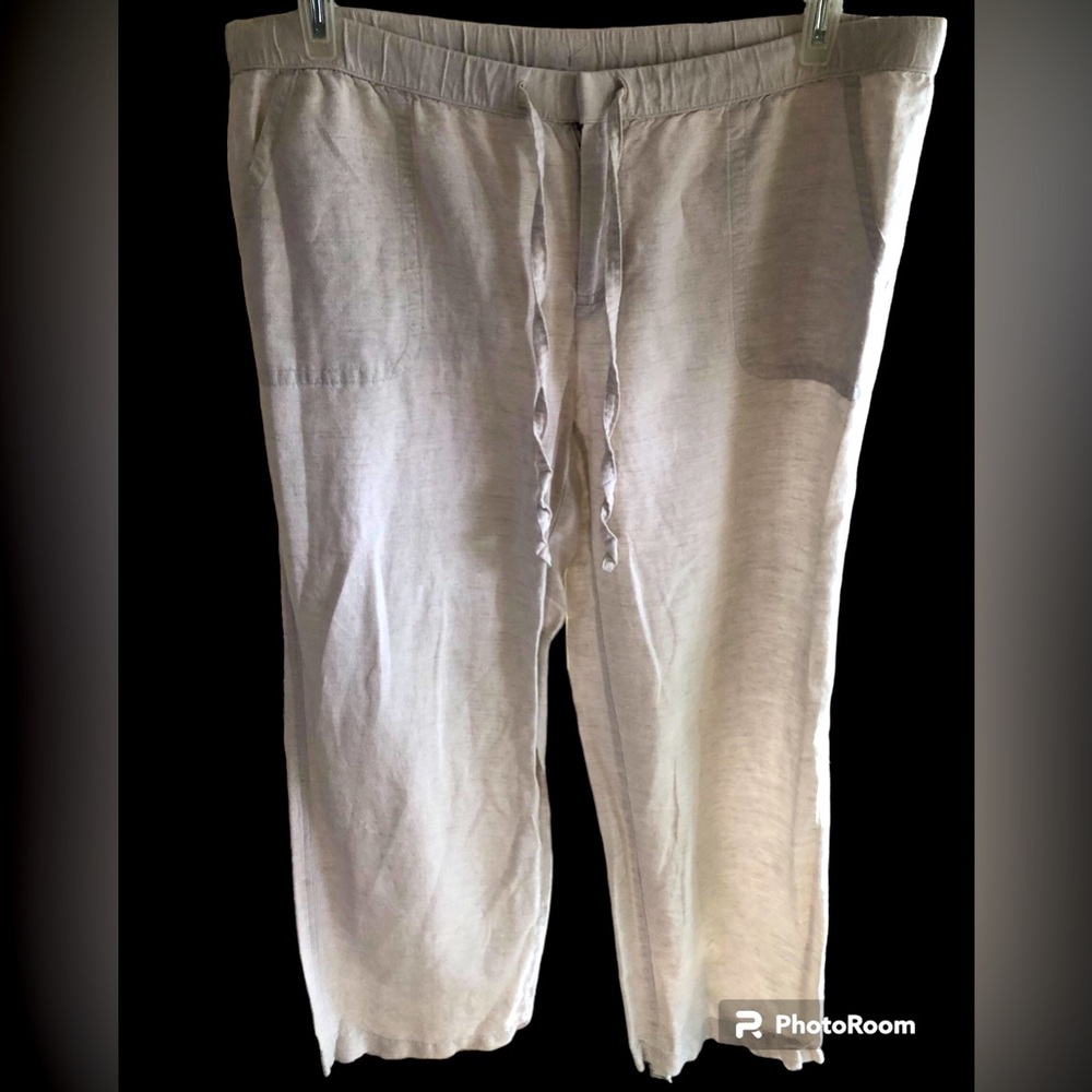Pants from Liz Claiborne | Large | Linen/Cotton | Natural fibers | Loose Fit |